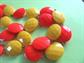 Western Germany Mod 1960's Lucite Necklace Orange Yellow '60's Accessories Summer Costume Jewelry