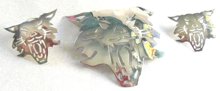 Sterling Silver Cougar Sterling  or Plate Set Artisan Figural