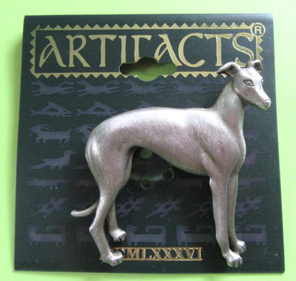 Vintage Greyhound Pin JJ  Signed Jewelry 