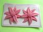 1950's HUGE Pink Flower Clip On Earrings Old Stock Never Worn 50's Accessories Vintage Costume Jewelry