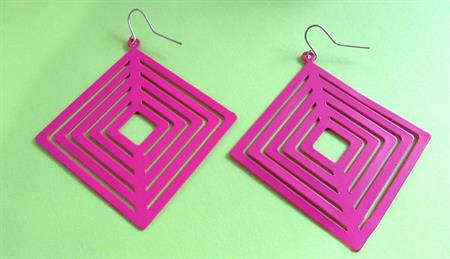 Vintage 1980's Mod Style Earrings Your Color Choice