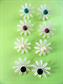 Vintage Daisy Pierced Earrings Old Stock Your Color Choice Hippie Costume Jewelry