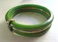 Green Bakelite Triple Bangle Bracelet Stack Set  Vintage Costume Jewelry