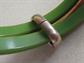 Green Bakelite Triple Bangle Bracelet Stack Set  Vintage Costume Jewelry