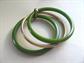 Green Bakelite Triple Bangle Bracelet Stack Set  Vintage Costume Jewelry