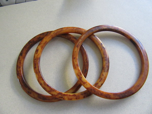 Vintage Bakelite Bangle Bracelet Set Stack  Mississippi Mud 