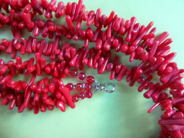 Genuine Red Coral Necklace Vintage Jewelry