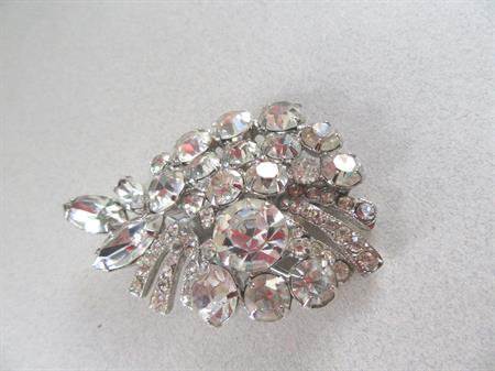 1950's Rhinestone Pin Brooch Vintage Costume Jewelry