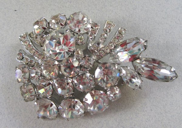 1950's Rhinestone Pin Brooch Vintage Jewelry