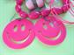 Pink Mod Costume Jewelry Lot 1960's and Up Smile Face Earrings '60's Costume Party Accessories