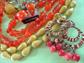 Mod Costume Jewelry Lot 1960's and Up Yellow Orange '60's Costume Party Accessories