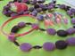 Mod Costume Jewelry Lot Purple Pink  1960's Costume Party Accessories