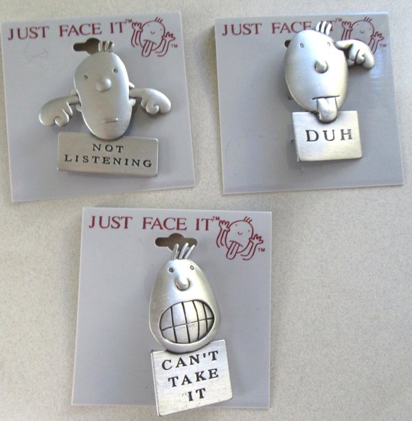 Can't Take It! Pin Or Your Choice J. Benton Protest Gear Vintage Signed Jewelry 