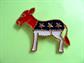 1970's  Large Donkey Pin Old Stock Red White