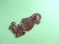 Black Poodle Pin Aluminum Vintage Costume Jewelry Russia Poodles