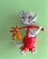 Anthropomorphic Mouse Pin Running Away From Home Moving Figural Vintage Costume Jewelry