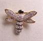 Petite Rhinestone Bee Figural Costume Jewelry Save Our Bees