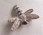 Petite Rhinestone Bee Figural Costume Jewelry Save Our Bees