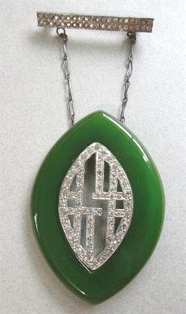 Vintage Bakelite Art Deco Pin Rhinestone Antique Jewelry 