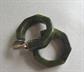 Bakelite Clip On Hoop Earings Dark Spinach Green Vintage Costume Jewelry