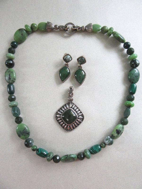 Silpada Gem Sterling Silver Pendant Necklace Set  Fine Jewelry