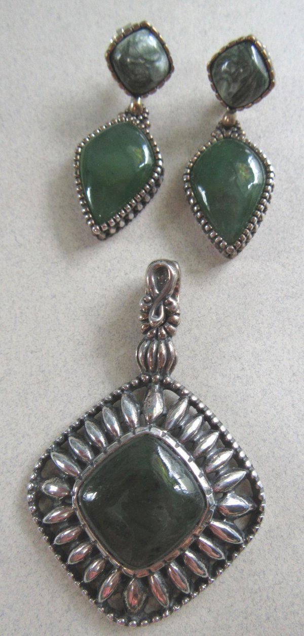 Silpada Gem Sterling Silver Pendant Necklace Set  Fine Jewelry