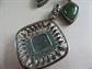 Silpada Gem Stone Sterling Silver Necklace Earrings and Pendant With Original Box Fine Jewelry Malachite