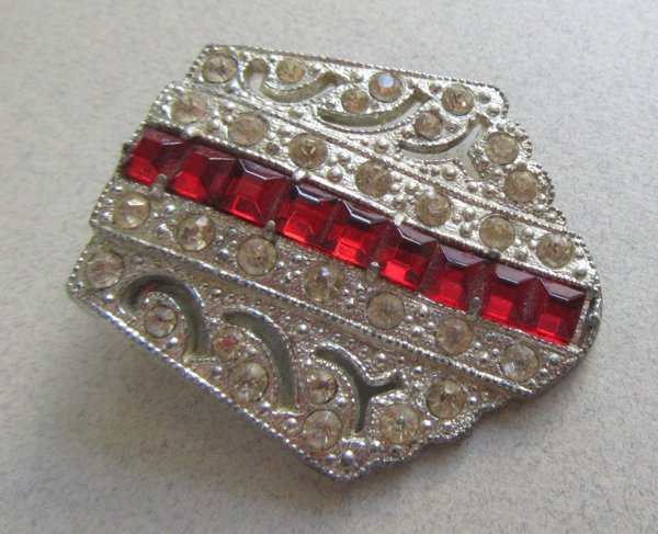 Art Deco Rhinestone Pin As Is 920's Accessories