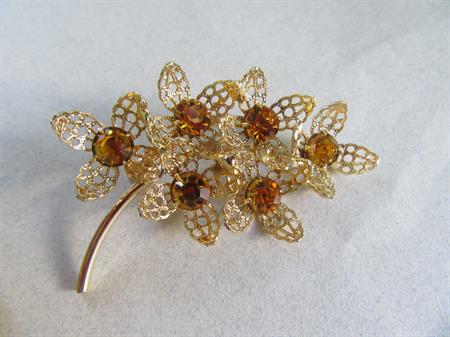 Rhinestone Pin Set Lot Vintage Jewelry 