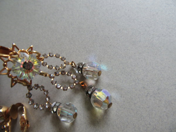 Vintage Crystal Rhinestone Earrings
