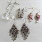 Vintage Crystal Earrings and a Few Other Pairs Birds Costume Jewelry