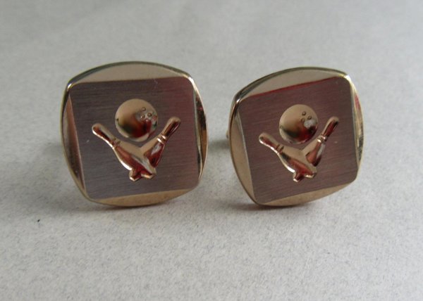 Vintage Swank Bowling Cufflinks Men's Jewelry 