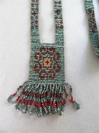 1920's Art Deco Micro Bead Necklace Vintage Jewelry 