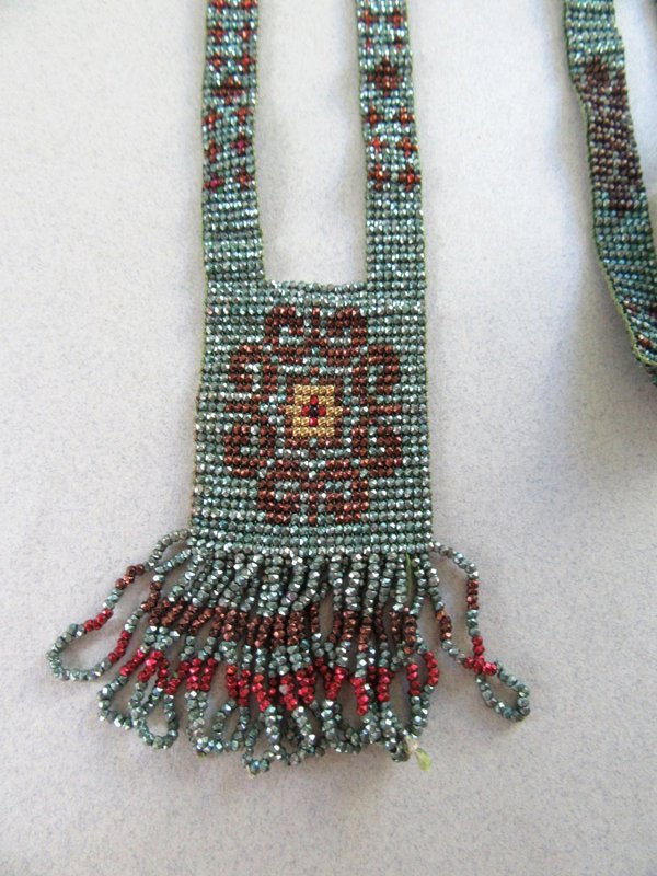 1920's Art Deco Micro Bead Necklace Vintage Jewelry 