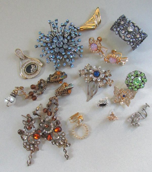 Rhinestone Harvest Craft Lot Jewelry Making