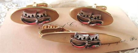 Anson Comedy Tragedy Cufflinks Set Mens Jewelry 
