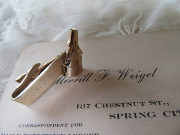 1965 Apollo Gemini Tie Bar Space Travel Mens Jewelry 