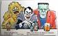 Vintage French Postcards Monsters Frankenstein Dracula Gay Interest