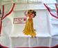 Retro Hula Girl Cotton Half Apron Mint in Package Luau BBQ Tiki Party