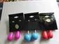 1980's Mod Style Earrings Lot Pierced Old Stock Never Worn Costume Jewelry 60's Party