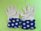 Mod Polka Dot Purse W/ Matching Gloves Blue FREE Matching Vera Scarf 1960's Blue and White '60's Accessories