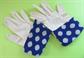 Mod Polka Dot Purse W/ Matching Gloves Blue FREE Matching Vera Scarf 1960's Blue and White '60's Accessories