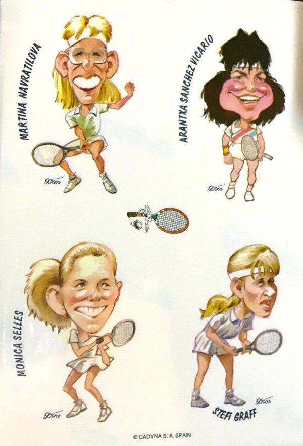 1980's Tennis Star Stickers Lot 113 Pcs  Martini Navratilova Stefi Graff 
