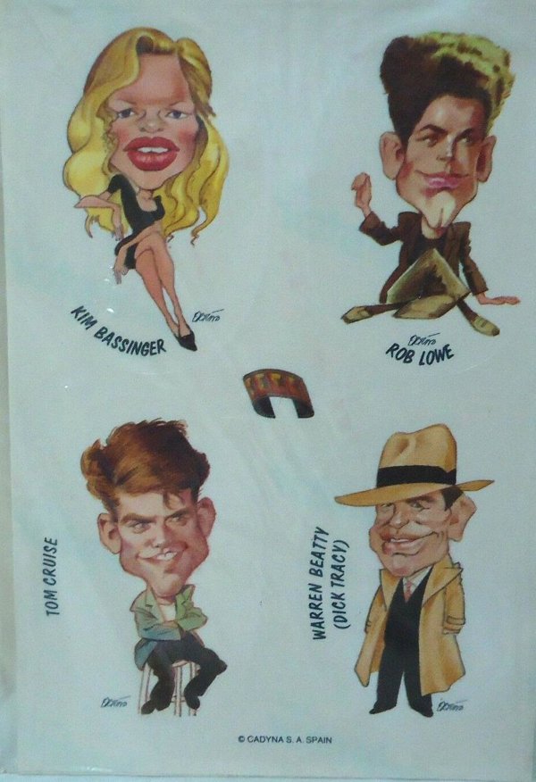 Vintage 1980's  Movie Star Sticker Lot 150 Sheets Tom Cruise And More Movie Memorabilia