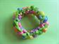 1960's Mod Rainbow Flower Stretch Bracelet Costume Jewelry '60's Accessories Pride