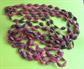 Mod 1960's Trippy Long Necklace Beads Pink and Black 60's Accessories