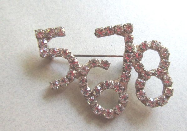 1980's Rhinestone 5678 Dance Pin Choreography 