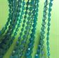 Mod 1960's Long Shades of Blue Necklace Beads Vintage Costume Jewelry '60's Accessories Go go Twiggy