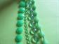 Mod 1960's Long Green Necklace Beads Vintage Costume Jewelry '60's Accessories Go Go Twiggy