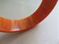 Vintage Bakelite Bangle Bracelet Pumpkin Orange Swirls Fall Colors